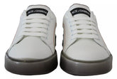 Dolce & Gabbana White Leather Portofino Sneakers Shoes